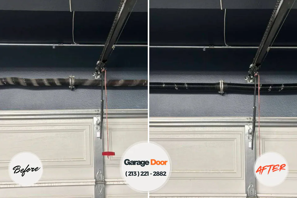 Before and after: garage door repair Scottsdale, AZ